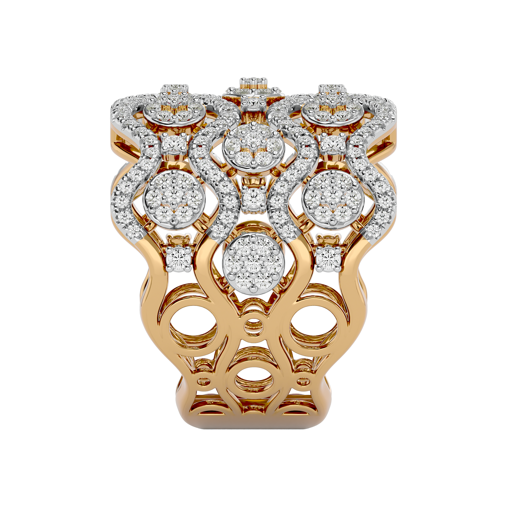 Yellow Gold Daily Wear Diamond Ring - Blu Diamonds