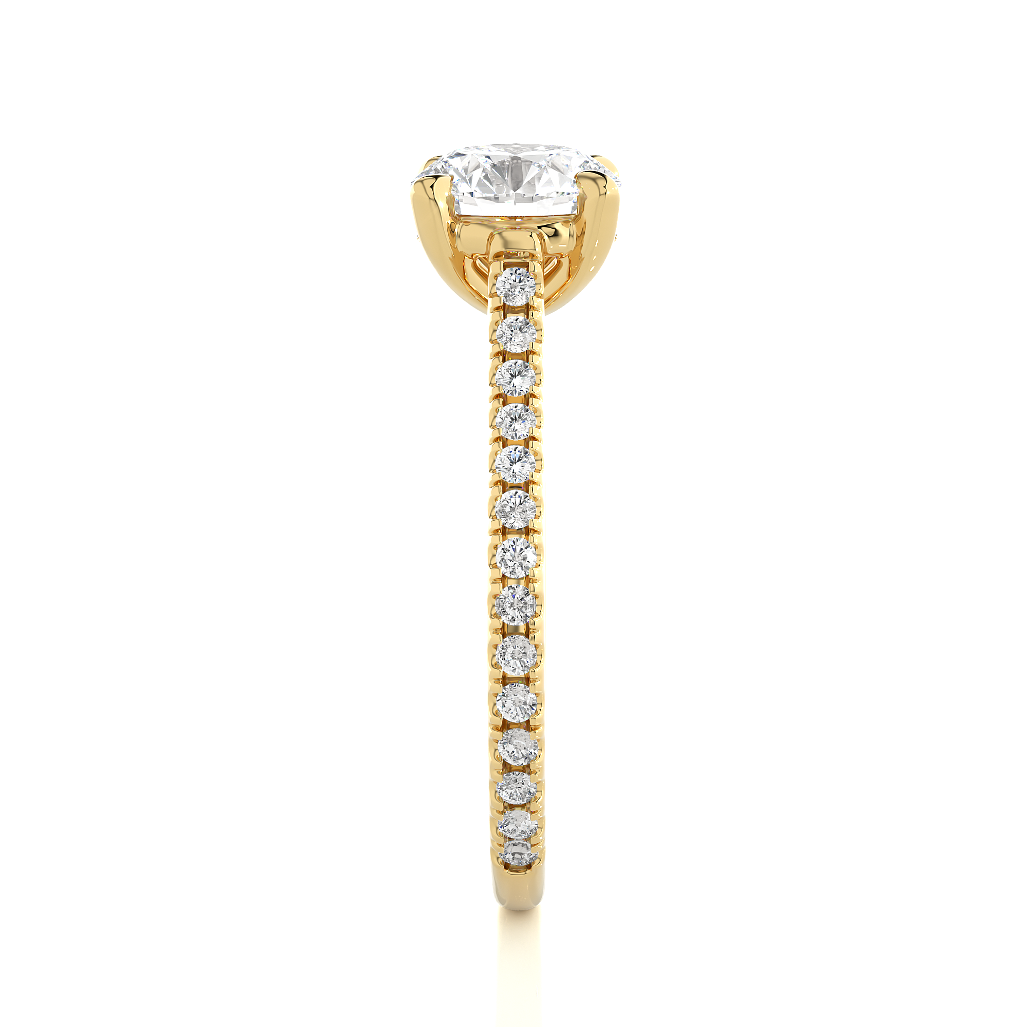 1.58Ct Round Cut Solitaire diamond Ring in 14Kt Gold - Blu Diamonds
