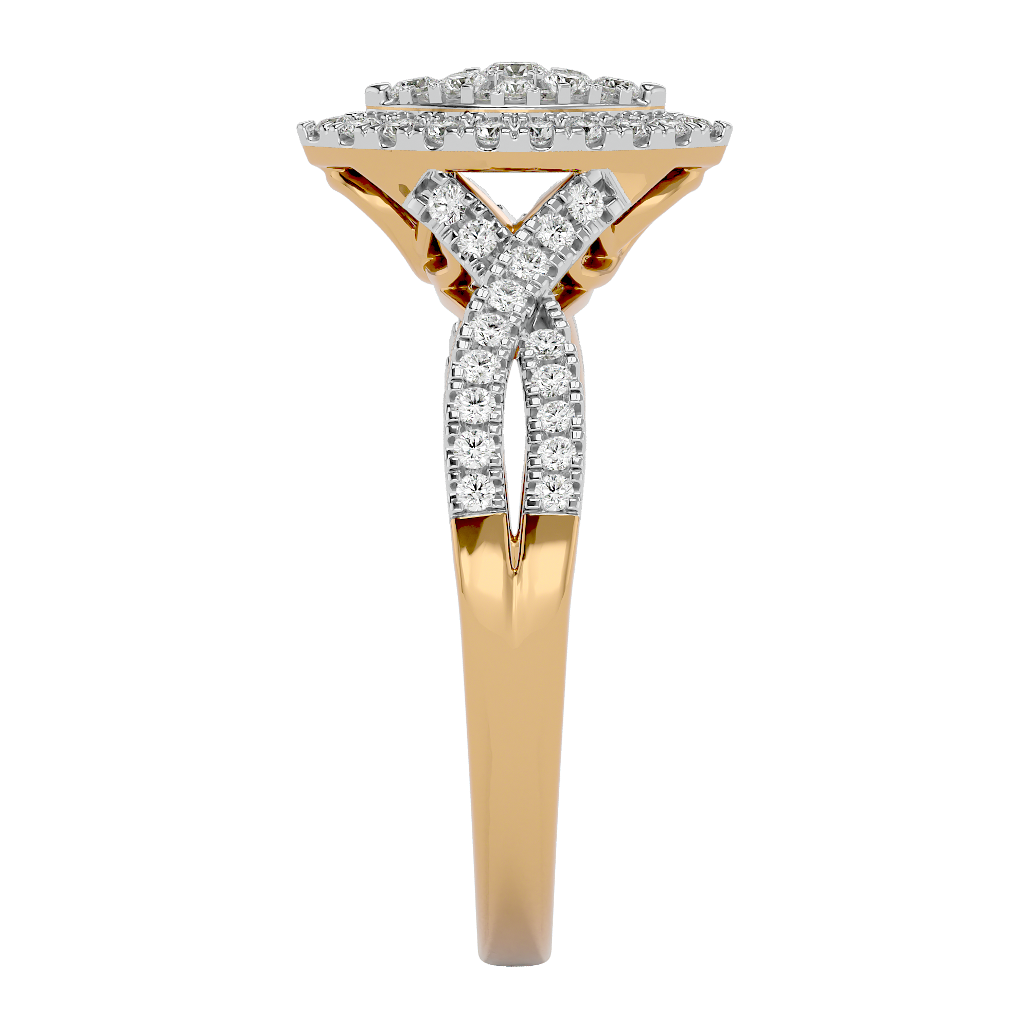 0.55-carat Lab Grown Diamond Engagement Ring in 14Kt Yellow Gold - Blu Diamonds