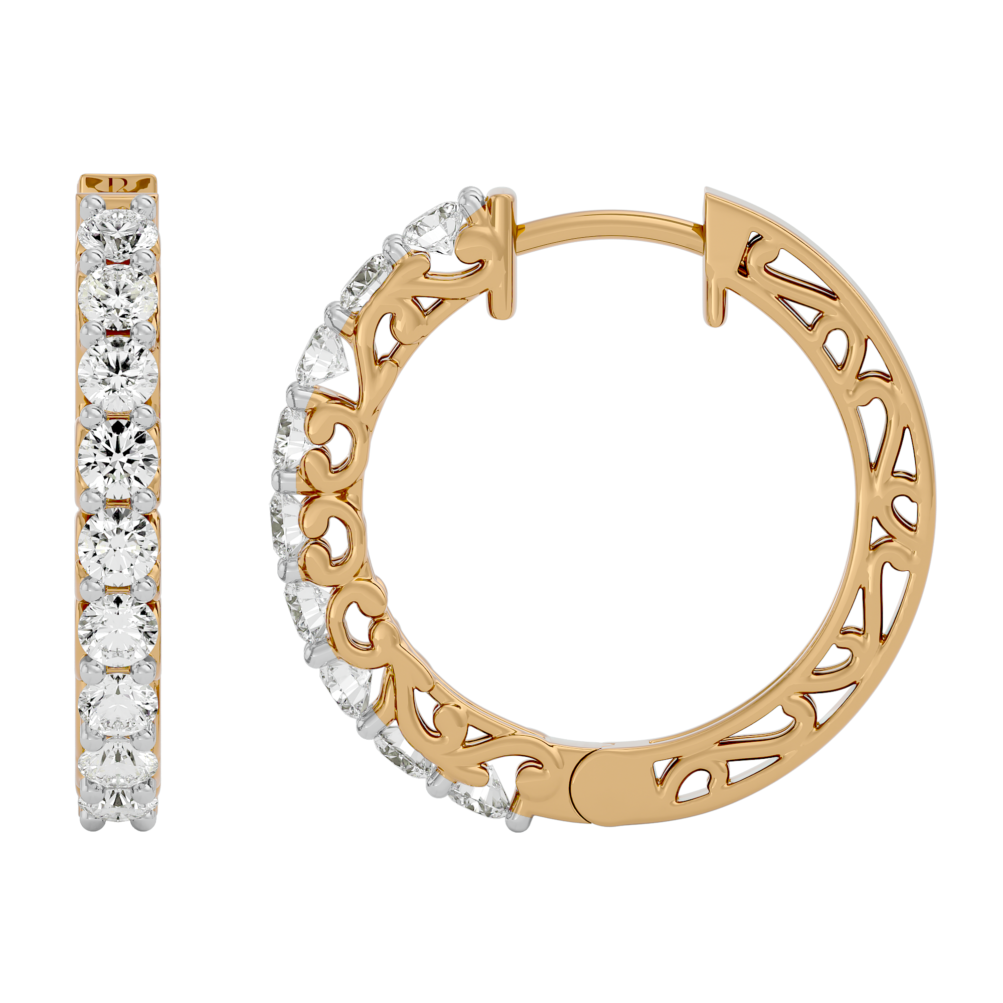 Elegant Whirl Lab Grown Diamond Earrings