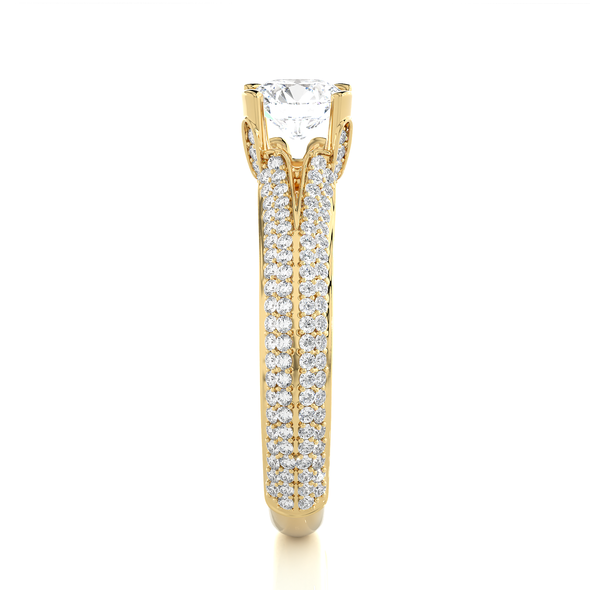 Crystal Crest Solitaire Lab Grown Diamond Ring
