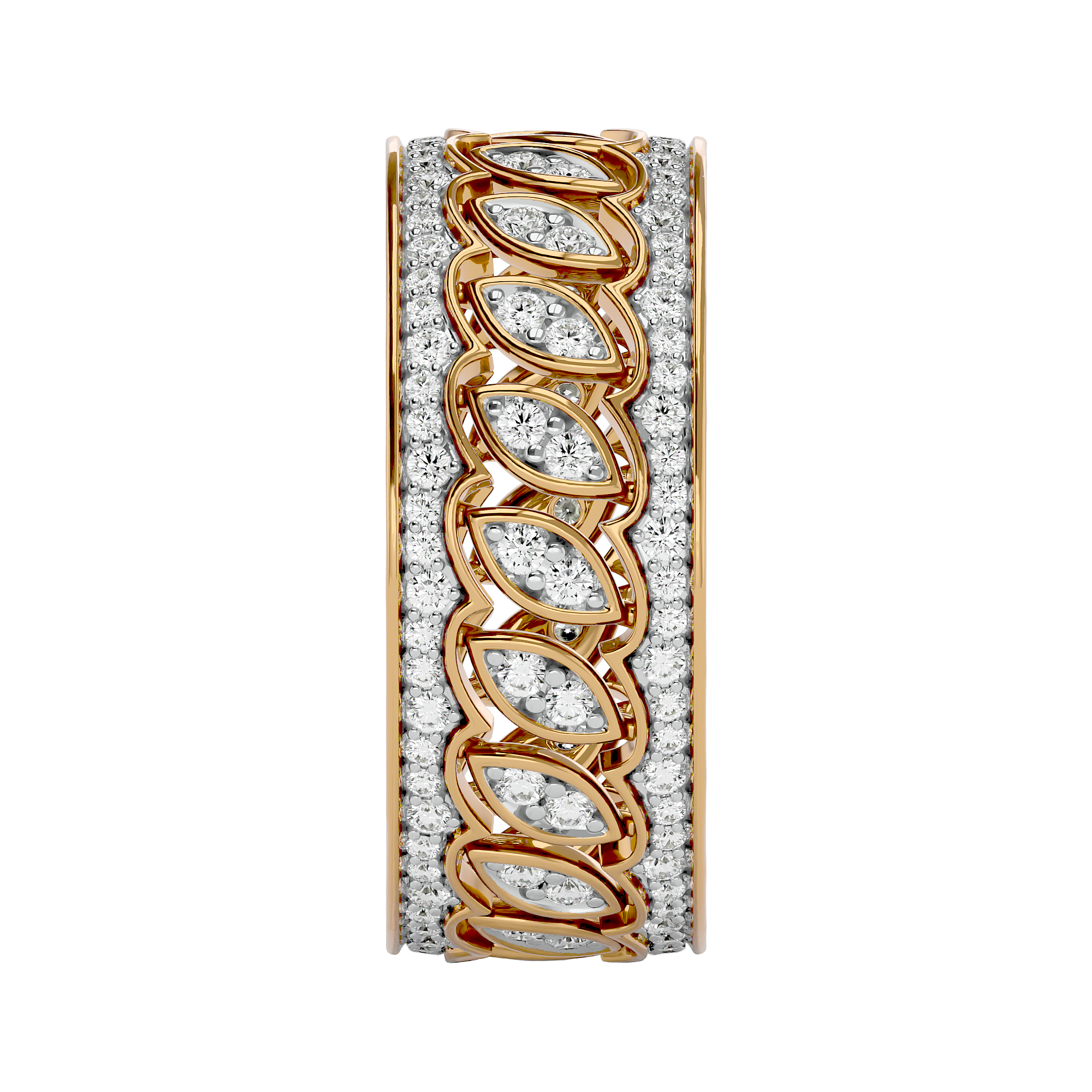 0.89Ct Round Cut Eternity Diamond Ring in 14kt Yellow Gold - Blu Diamonds