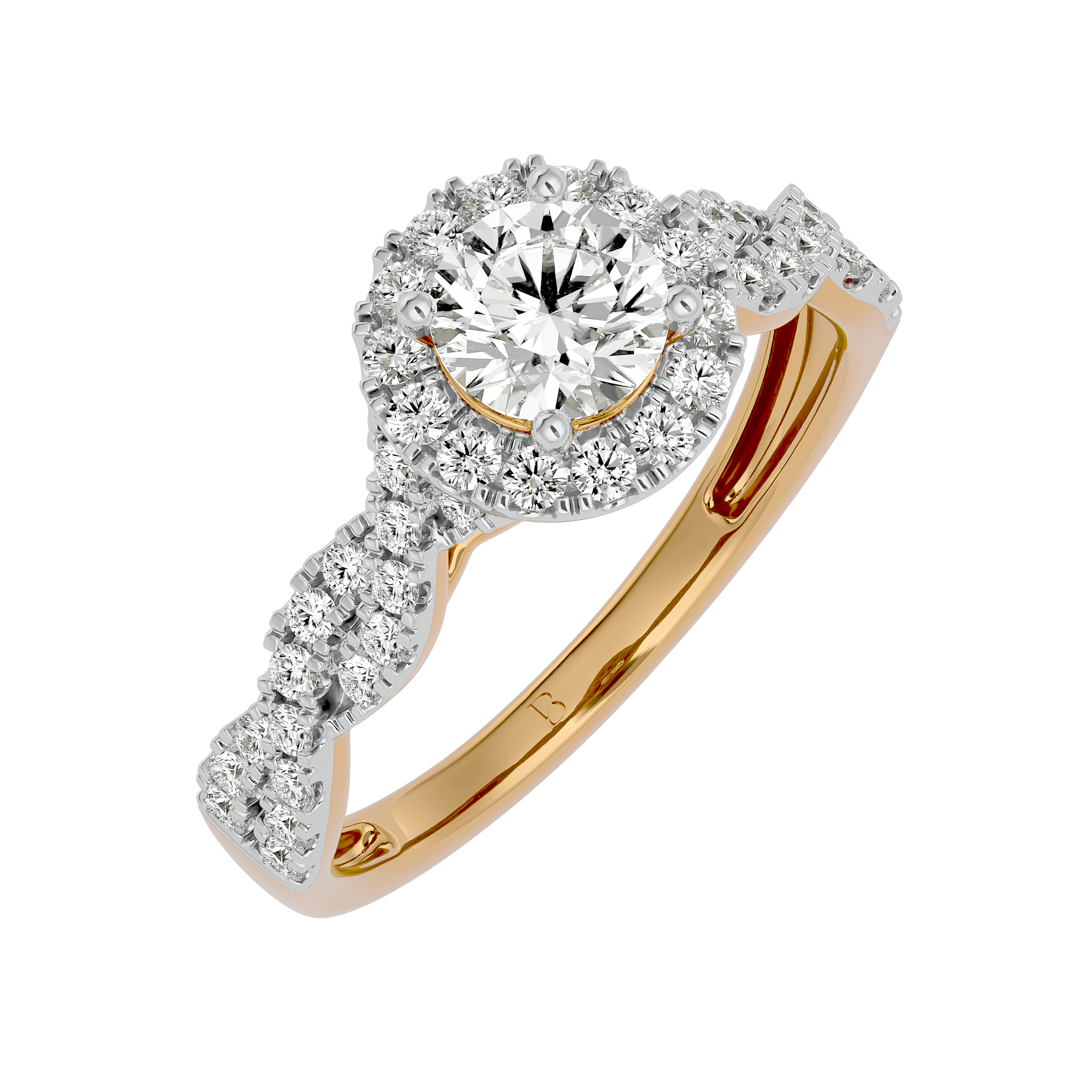 Royal Radiance Yellow Gold Lab Grown Diamond Ring