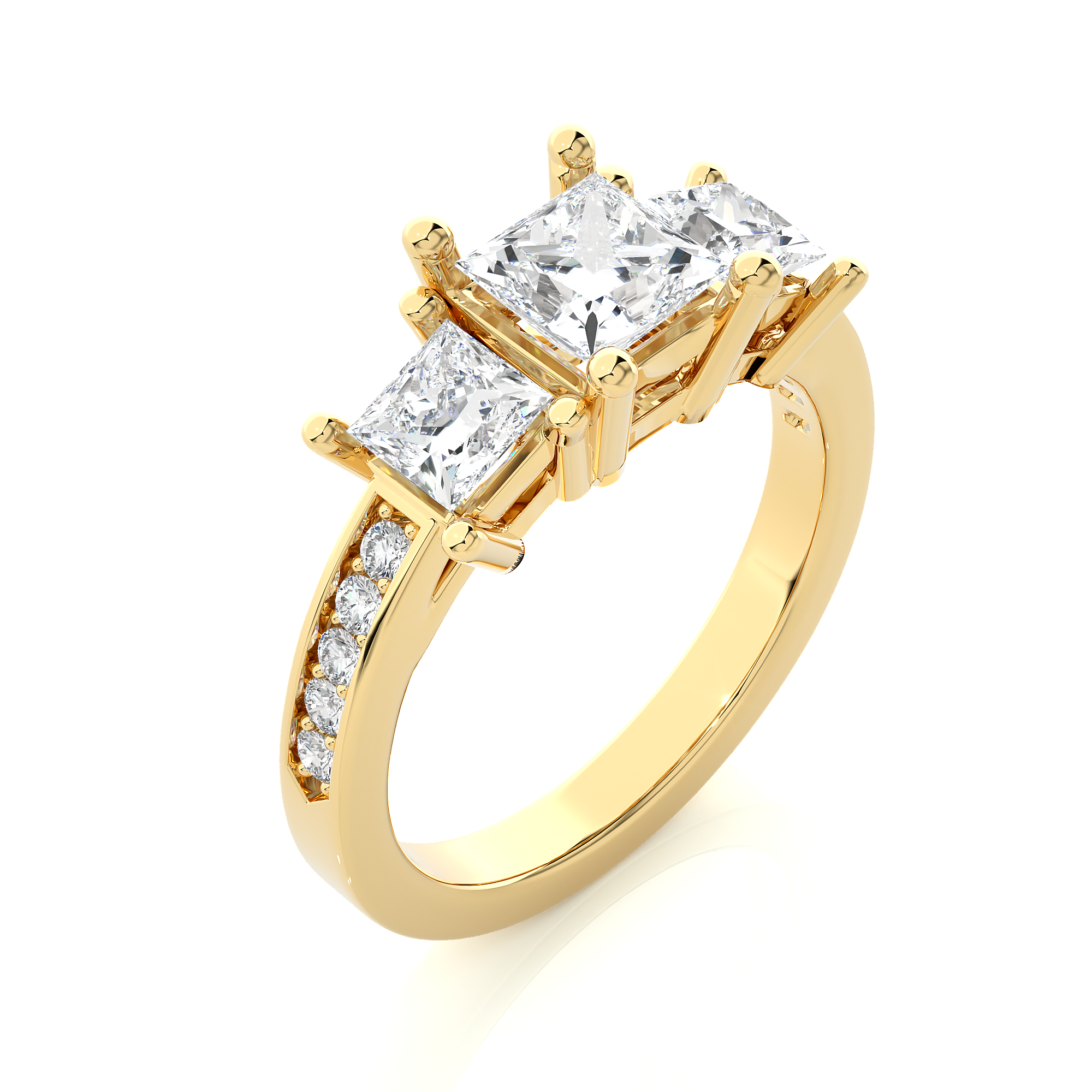 Gilded Grace Solitaire Lab Grown Diamond Ring