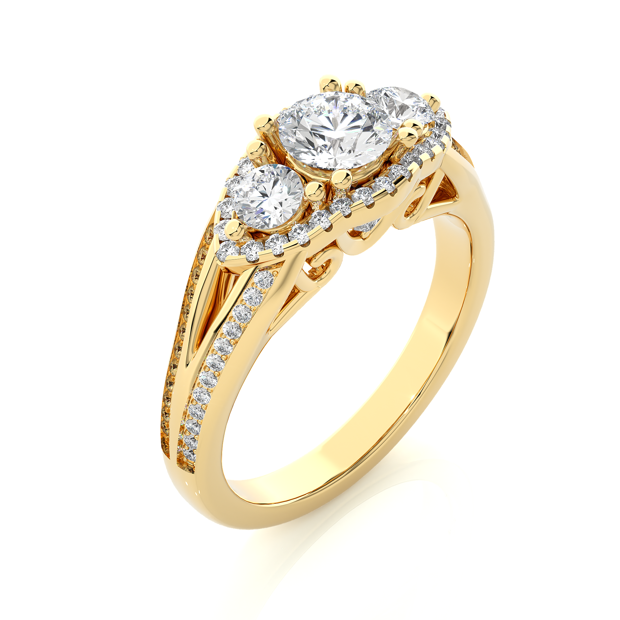Trinite Solitaire Lab Grown Diamond Ring