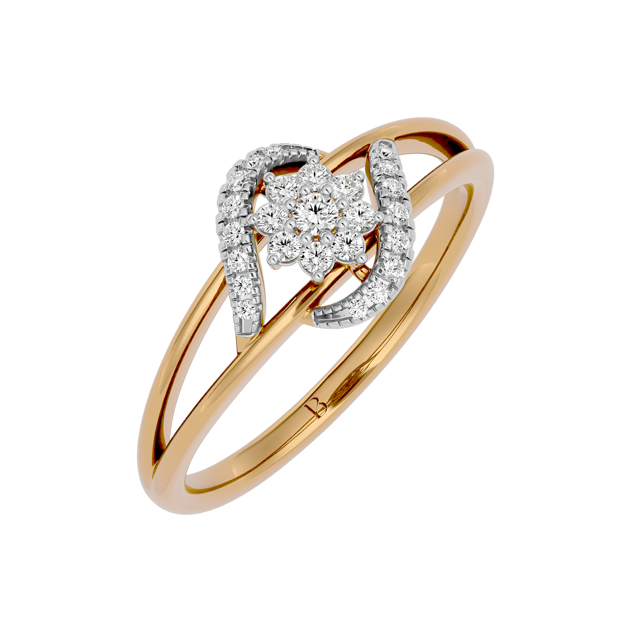 Yellow Gold 0.17 Carat Diamond Ring - Blu Diamonds