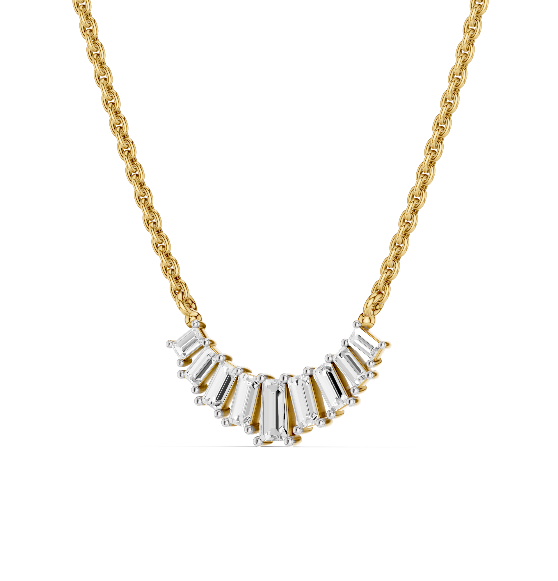 The Orvielle Baguette Diamond Pendant