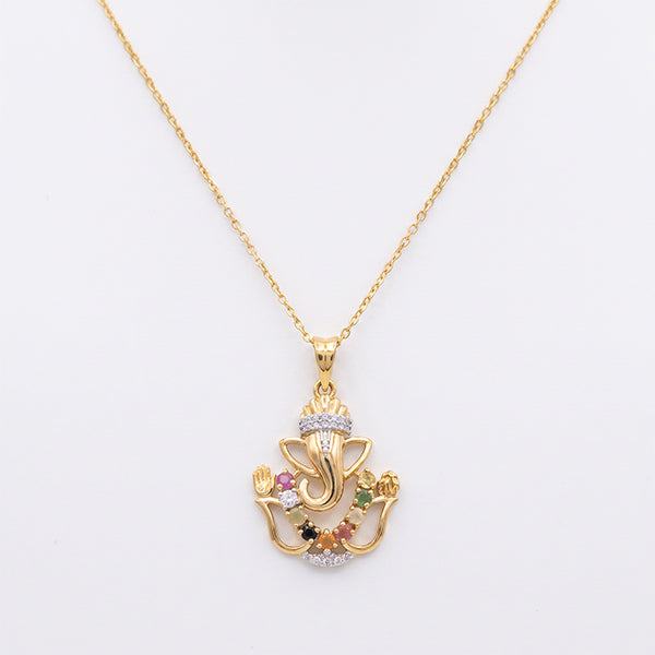 Ganesha Lab Grown Diamond Pendant