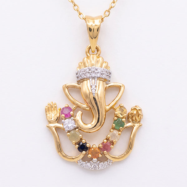 Ganesha Lab Grown Diamond Pendant