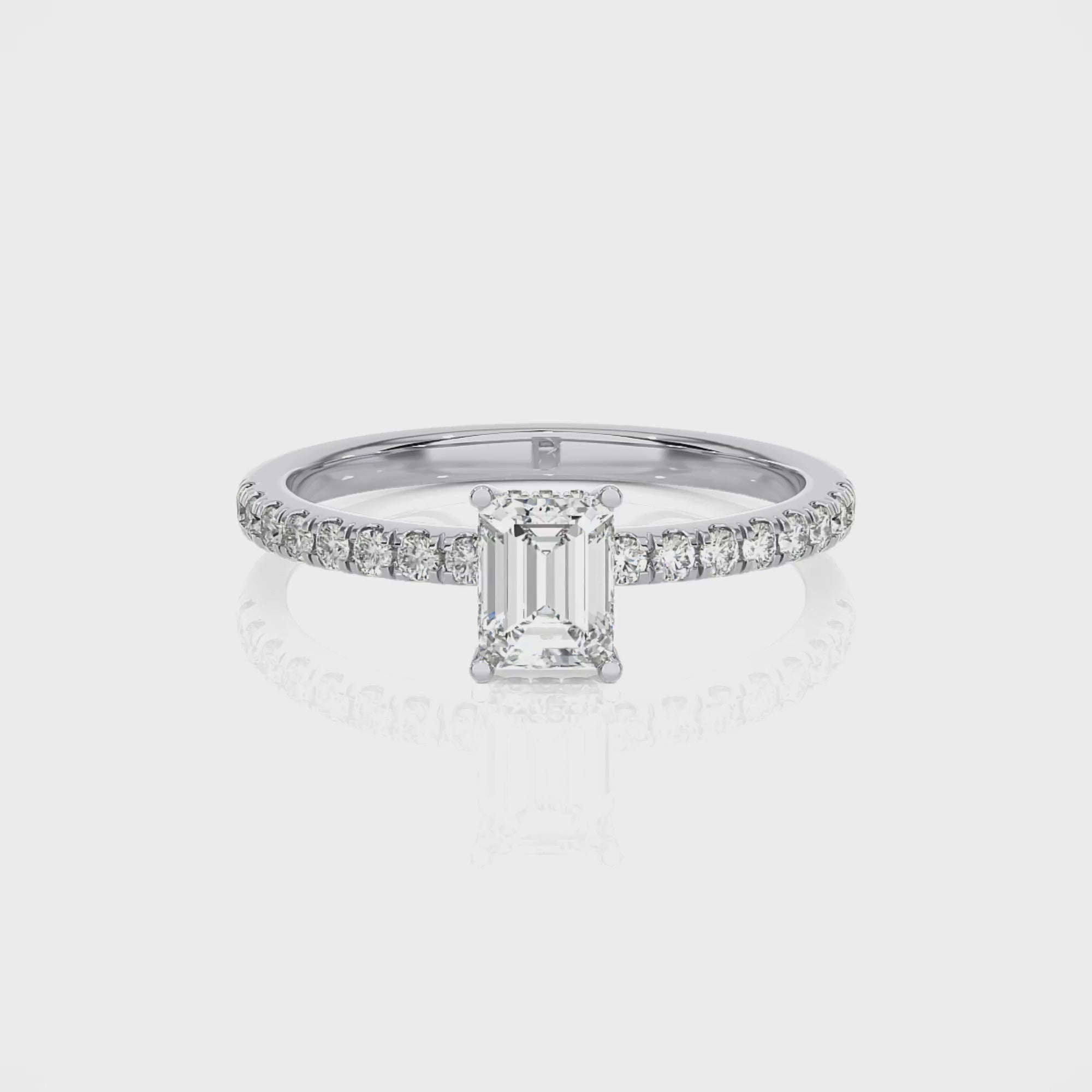 Timeless Allure Solitaire Lab Grown Diamond  Ring - White Gold - Blu Diamonds