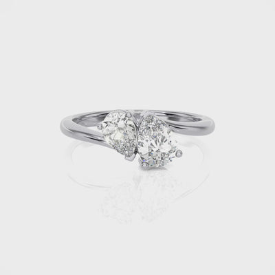 Eternal Blend Solitaire Lab Grown Diamond Ring - White Gold - 360 look