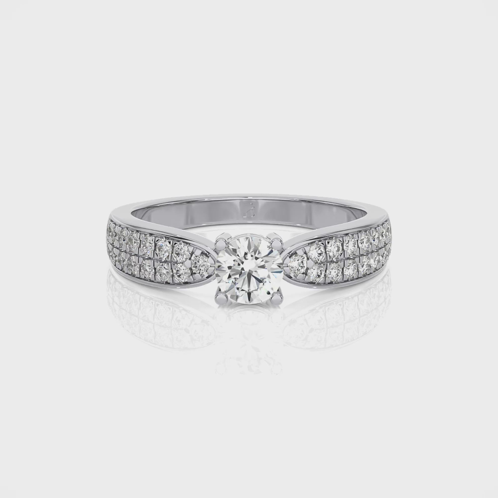 Circle of Elegance Solitaire Lab Grown Diamond Ring - Blu Diamonds