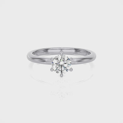 Radiant Eternity Solitaire Lab Grown Diamond Ring - 360 View