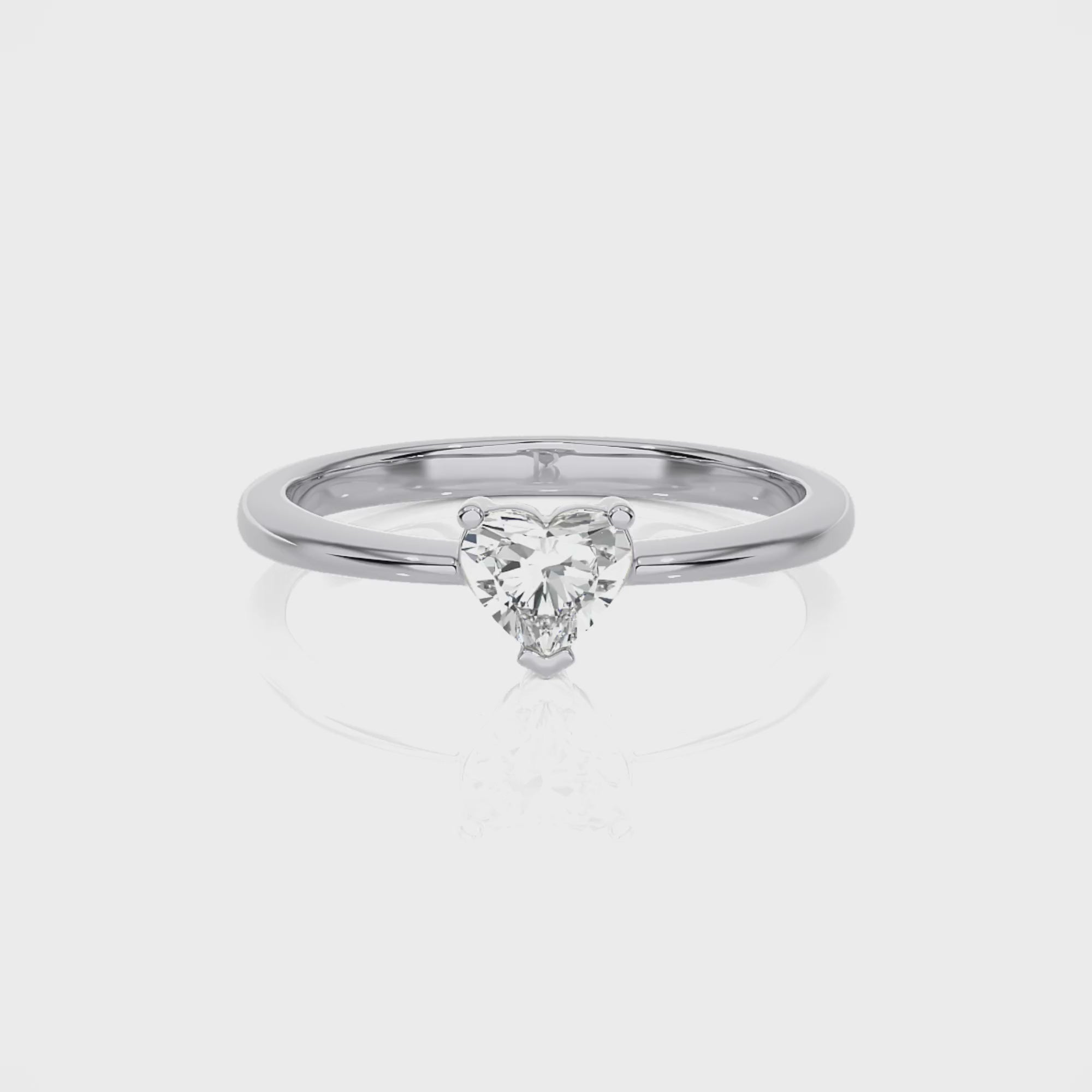 Love Knot Solitaire Lab Grown Diamond Ring - 360 View