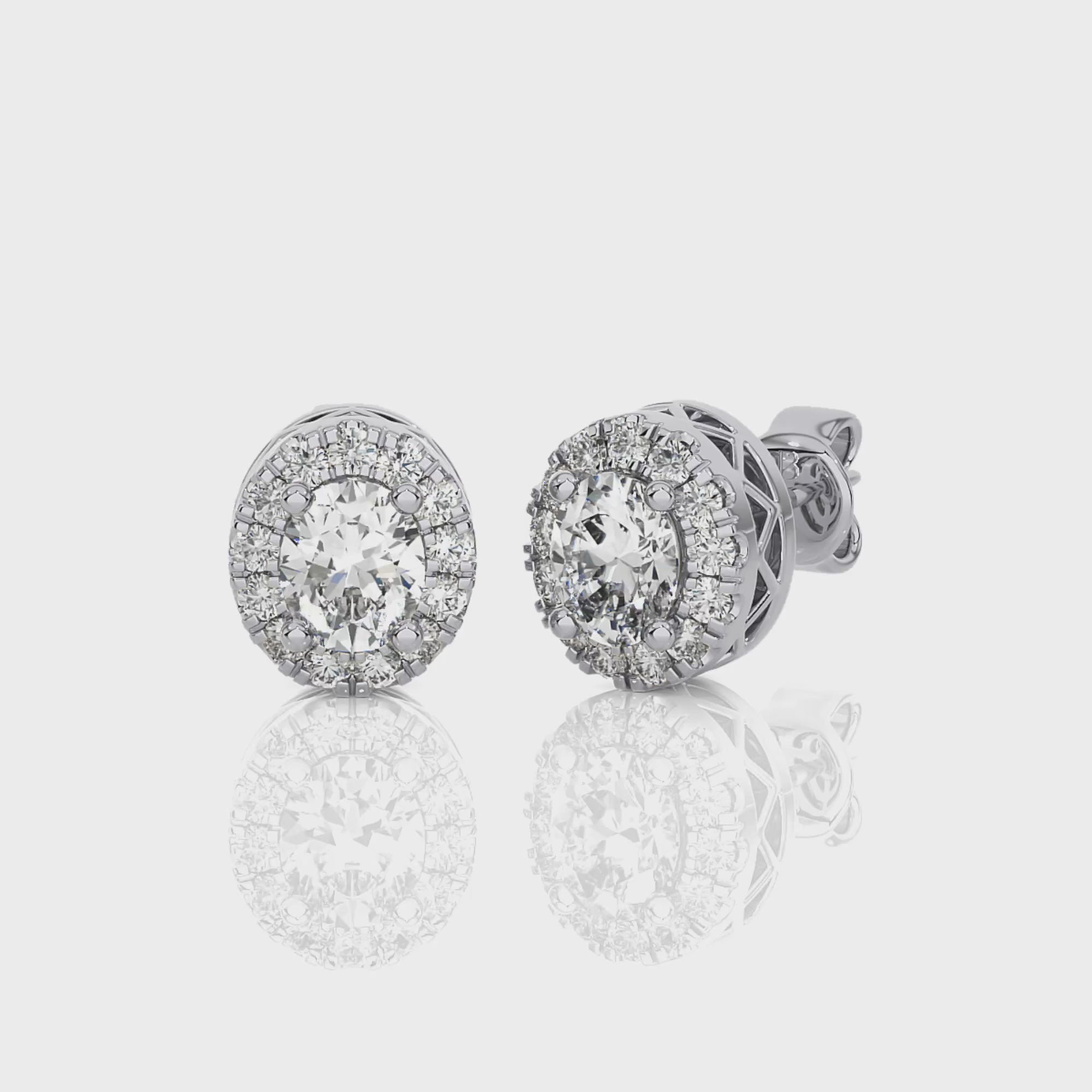 White Gold 0.23Ct Round Shaped Diamond Earring - Blu Diamonds